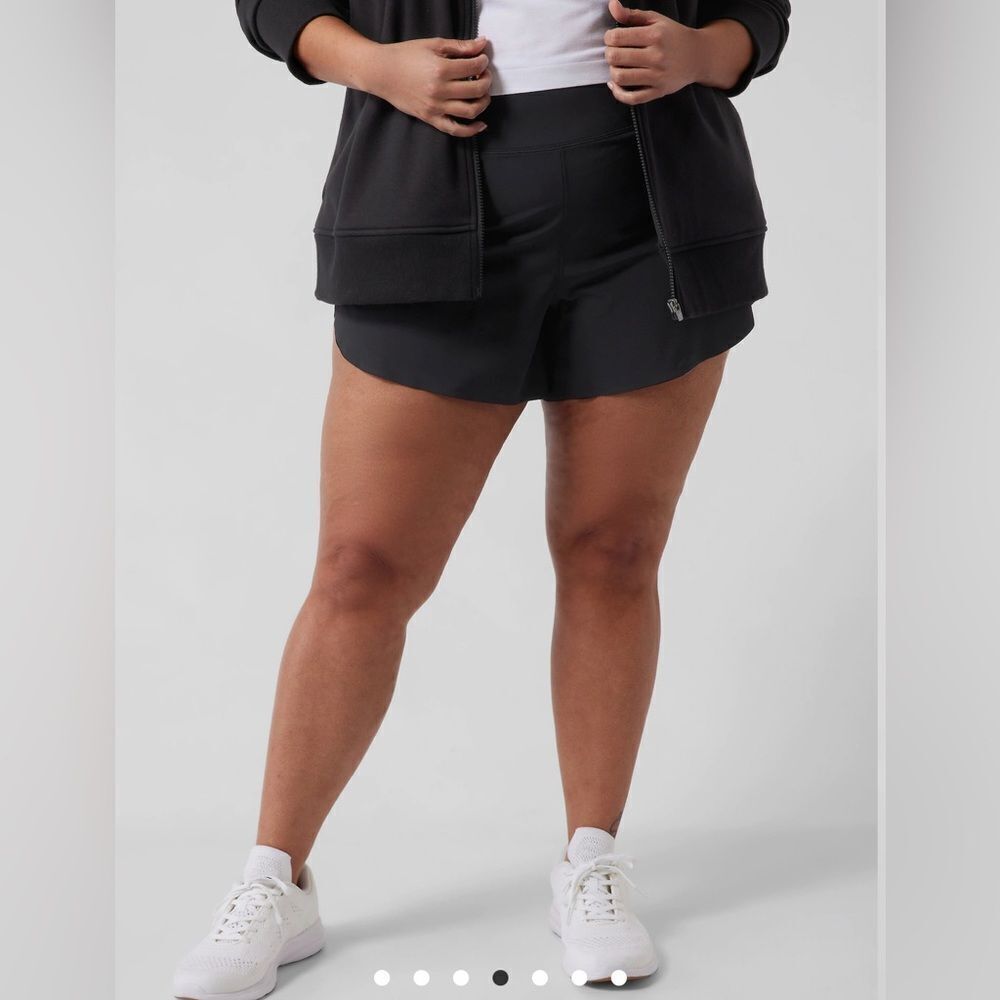 NWT Athleta Interval Black Run Shorts Size 3X.